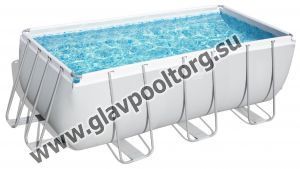 Каркасный бассейн Bestway Power Steel 412х201х122 с картриджным фильтром и лестницей (56456)