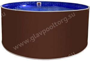 Каркасный бассейн Лагуна  2,50х1,25х0,5, темный шоколад RAL8017 (25011-04)