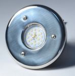 Прожектор светодиодный 5 Вт Mini Акватехника, белого свечения под плитку из нержавеющей стали AISI-304 (АТ 16.07)