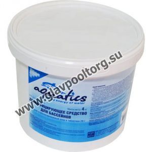 Быстрый стабилизированный хлор в таблетках, Aquatics, (20г), 25 кг