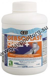 Клей для ПВХ Gebsoplast Gel+ 1000 мл, с кисточкой (СК7010)