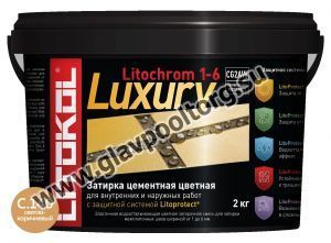 Затирочная смесь цементная Litokol Litochrom 1-6 Luxury C.140 (светло-коричневый) 2 кг