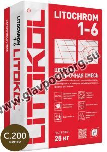 Затирочная смесь цементная Litokol Litochrom 1-6 C.200 (венге) 25 кг