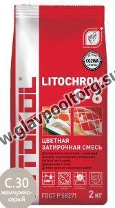 Затирочная смесь цементная Litokol Litochrom 1-6 C.30 (жемчужно-серый) 2 кг