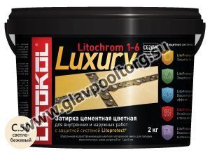 Затирочная смесь цементная Litokol Litochrom 1-6 Luxury C.50 (светло-бежевый/жасмин) 2 кг