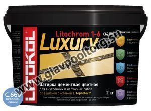 Затирочная смесь цементная Litokol Litochrom 1-6 Luxury C.660 (небесно-синий) 2 кг