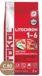 Затирочная смесь цементная Litokol Litochrom 1-6 C.80 (коричневый/карамель) 2 кг