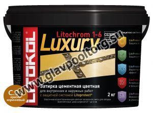 Затирочная смесь цементная Litokol Litochrom 1-6 Luxury C.90 (красно-коричневый/терракота) 2 кг