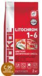 Затирочная смесь цементная Litokol Litochrom 1-6 C.90 (красно-коричневый/терракота) 2 кг