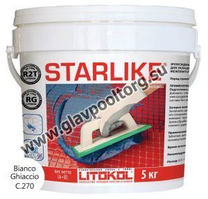 Затирочная смесь Litokol Starlike двухкомпонентная эпоксидная С.270 Bianco Ghiaccio (белый) 5 кг