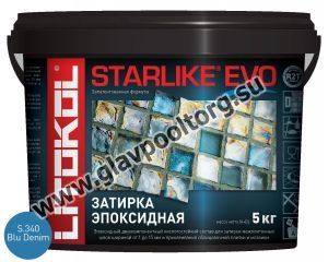 Затирочная смесь эпоксидная Litokol Starlike EVO S.340 (Blu Denim) 5 кг