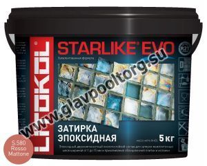 Затирочная смесь эпоксидная Litokol Starlike EVO S.580 (Rosso Mattone) 5 кг