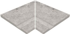 Плитка бордюрная угловая с поручнем Acepool Urban Gris Anti Slip 325x444x119 мм (904318)