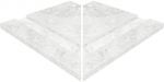 Плитка бордюрная угловая с поручнем Acepool Urban Blanco Anti Slip 325x418x93 мм (904321)