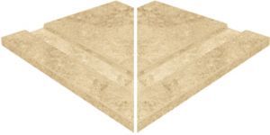 Плитка бордюрная угловая с поручнем Acepool Urban Beige Anti Slip 325x418x93 мм (904323)