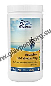 Chemoform Аквабланк О2 в таблетках (20 г), 1 кг (0595001)