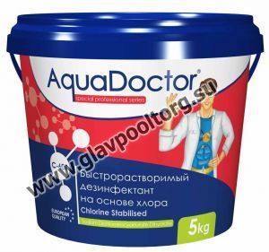Быстрый стабилизированный хлор в таблетках 20 гр. AquaDoctor C-60T, 5 кг