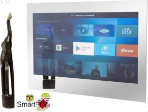Влагостойкий встраиваемый телевизор для бассейна и ванной 43'' AVEL Smart Ultra HD (4K), зеркальный (AVS435SM, Mirror HB (2023 Smart)