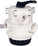 Вентиль 6-позиционный Peraqua TM12 T-Flange BSP верхнее 1 1/2", ABS-пластик белый (130710)