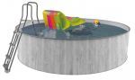 Каркасный бассейн Aquatuning Стандарт 3,6х1,2, серый