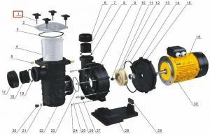 Болт крышки префильтра для насосов Glong Electric FСP-2200A-4000A, FCP-4000B-7500B