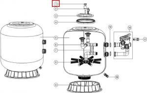 Болт крепления крышки фильтров Aquaviva L1200-1800