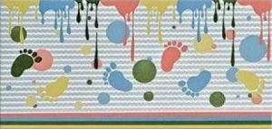 Плитка бордюрная Serapool Отпечатки ног, 125х250 мм (F8012-В)