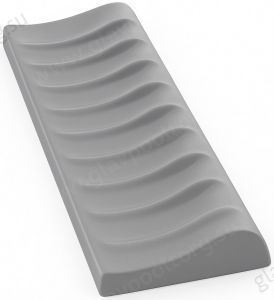 Плитка бордюрная Serapool Mare 85х250 мм, платина (BR798)