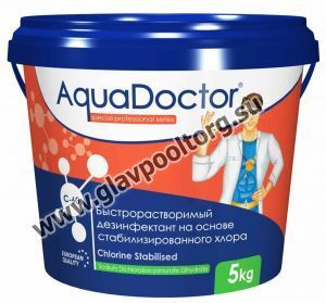 Быстрый стабилизированный хлор в гранулах AquaDoctor C-60, 5 кг