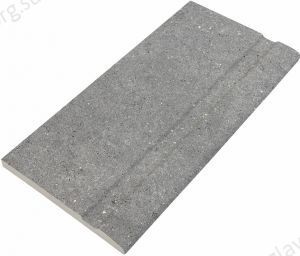 Плитка бордюрная фарфоровая с поручнем Serapool Cement Grey 250х500 мм (CE2550H)