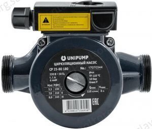 Циркуляционный насос  6,6 м3/ч Unipump CP 25-80 180 245 Вт 220 В