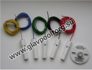 Комплект электродов с цветным кабелем OSF, нержавеющая сталь AISI-304, 5 шт (303.000.0112)