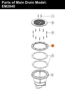 Фланец донного слива Emaux EM2840 (01050201)