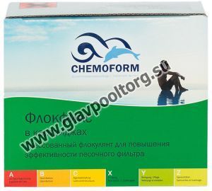 Флокулянт Chemoform Флокфикс в картриджах (8х125г), 1 кг (0908001)