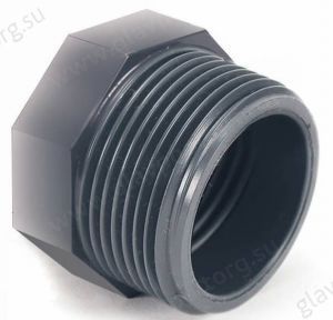 Футорка ПВХ 1 1/2" НР х 1 1/4" ВР COMER (RB91050E) Футорка ПВХ 1 1/2" НР х 1 1/4" ВР COMER (RB91050E)