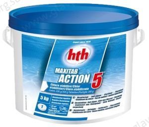 Многофункциональный стабилизированный хлор 5 в 1 hth Maxitab Action в таблетках по 200 гр., 5 кг, шт (K801755H1) Многофункциональный стабилизированный хлор 5 в 1 hth Maxitab Action в таблетках по 200 гр., 5 кг, шт (K801755H1)