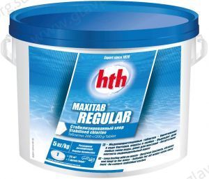 Медленный стабилизированный хлор hth Maxitab Regular в таблетках по 200 гр., 5 кг (C900502H1) Медленный стабилизированный хлор hth Maxitab Regular в таблетках по 200 гр., 5 кг (C900502H1)