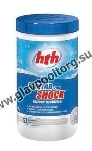Быстрый стабилизированный хлор hth Minitab Shock в таблетках по 20 гр., 1,2 кг (6 шт. в упаковке) C800672H2