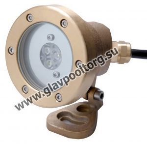 Прожектор светодиодный  8 Вт RGB Hugo Lahme Power-LED 2.0 из бронзы для пруда/фонтана, кабель 5 м (44342551)