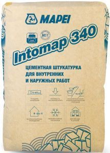 Штукатурка цементная Mapei Intomap 340, 25 кг