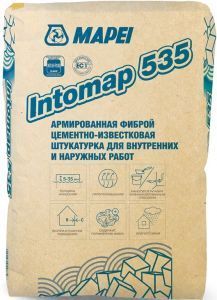 Штукатурка цементно-известковая Mapei Intomap 535, 25 кг