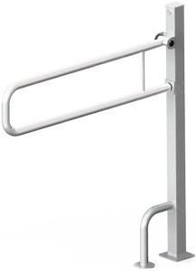 Поручень для инвалидов для унитаза откидной 915х970 мм Инвапром, белый (ПО-06.05.915.100.970)