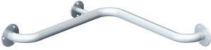 Поручень для инвалидов для туалета угловой внутренний угол 500х500 мм Инвапром, белый (ПУ-02.03.500.500.90)
