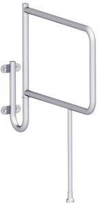 Поручень для инвалидов для унитаза 775х890 мм Инвапром, белый (ПУН-01.01.775.110.890)