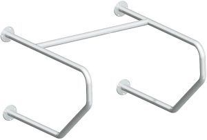 Поручень для инвалидов для унитаза 730х480 мм Инвапром, белый (ПУН-01.03.730.480.750)