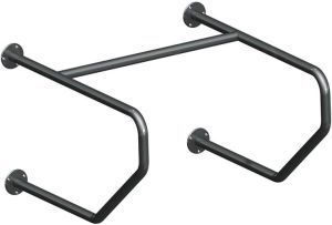 Поручень для инвалидов для унитаза 730х480 мм Инвапром, нержавеющая сталь (ПУН-01.03.730.480.750.Н)