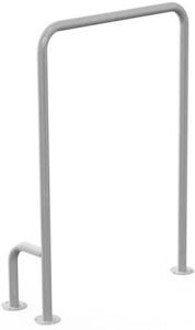 Поручень для инвалидов для унитаза 600х850 мм Инвапром левый, белый (ПУН-01.04.600.850.230)