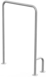 Поручень для инвалидов для унитаза 600х850 мм Инвапром правый, белый (ПУН-01.05.600.850.230)