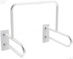 Поручень для инвалидов для писсуара 670х590 мм Инвапром, белый (ППУ-03.01.530.670.590)
