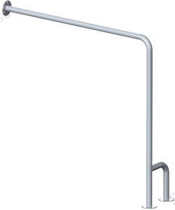 Поручень для инвалидов для ванны 940х940 мм Инвапром левый, белый (ПВ-10.01.940.230.940)